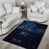 New Zealand New Year-Matariki Area Rug Aotearoa Maori Tattoo Galaxy Sky LT03 - Polynesian Pride