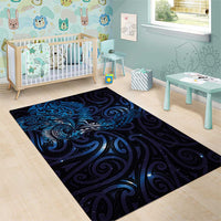 New Zealand New Year-Matariki Area Rug Aotearoa Maori Tattoo Galaxy Sky LT03 - Polynesian Pride
