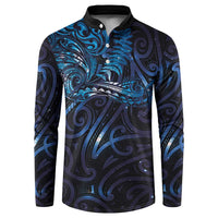 New Zealand New Year-Matariki Button Sweatshirt Aotearoa Maori Tattoo Galaxy Sky LT03 Multicolor - Polynesian Pride