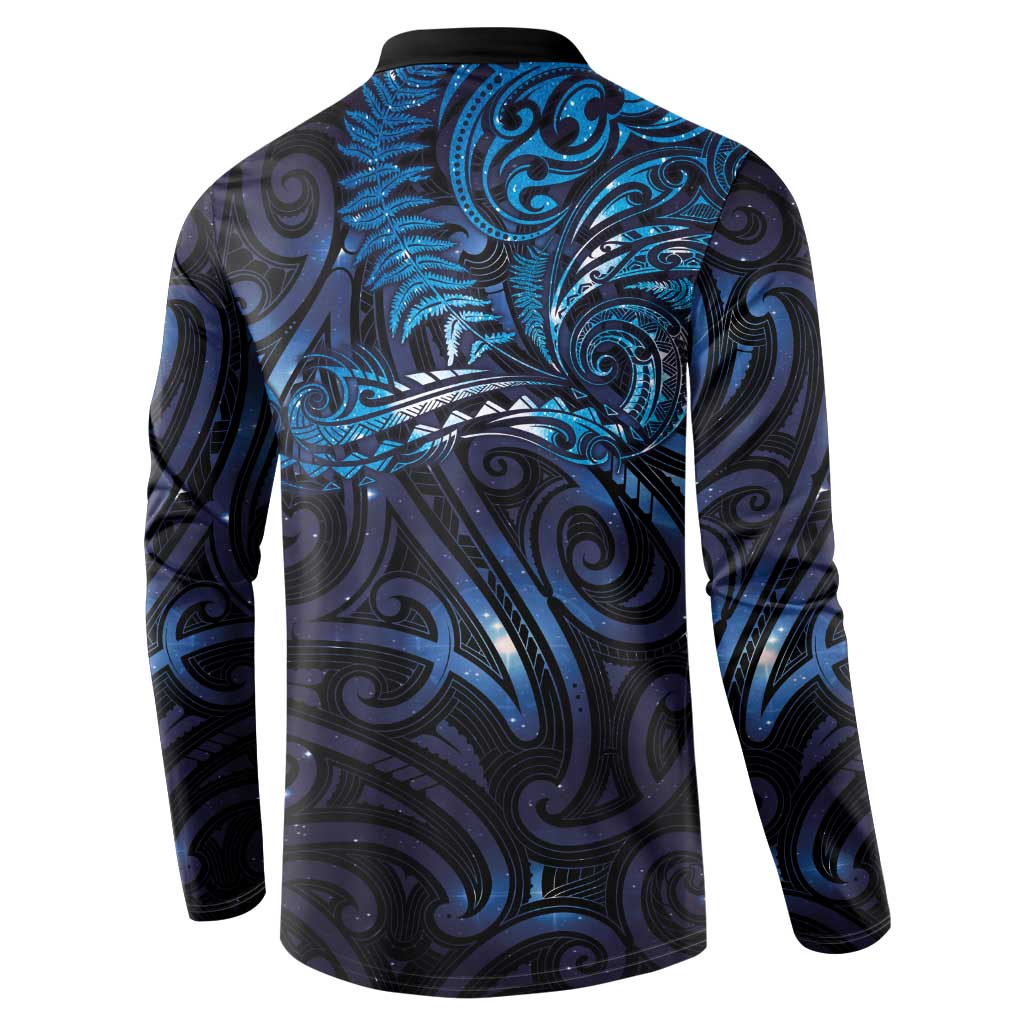 New Zealand New Year-Matariki Button Sweatshirt Aotearoa Maori Tattoo Galaxy Sky LT03 - Polynesian Pride