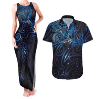 New Zealand New Year-Matariki Couples Matching Tank Maxi Dress and Hawaiian Shirt Aotearoa Maori Tattoo Galaxy Sky