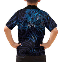 New Zealand New Year-Matariki Family Matching Off Shoulder Short Dress and Hawaiian Shirt Aotearoa Maori Tattoo Galaxy Sky
