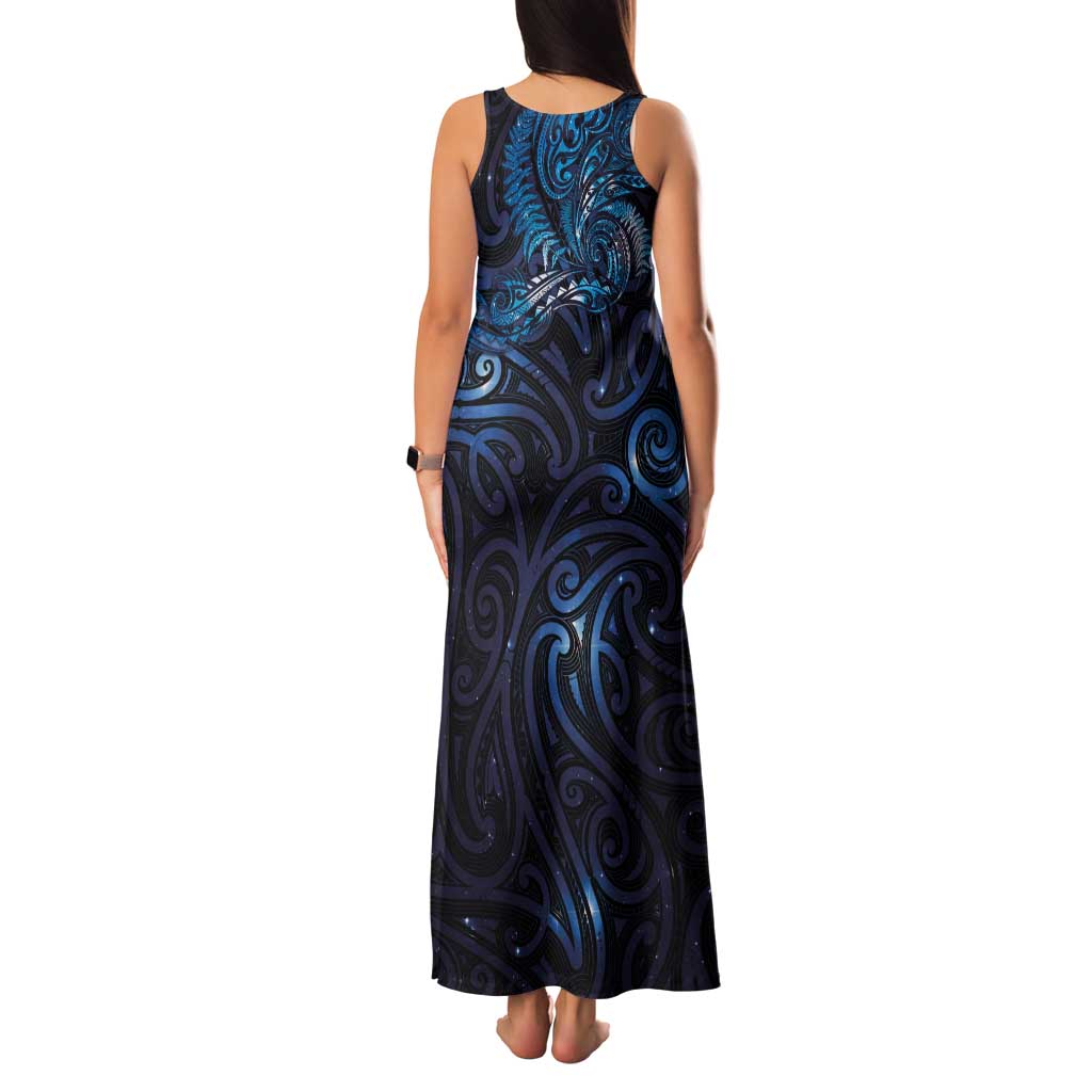 New Zealand New Year-Matariki Family Matching Tank Maxi Dress and Hawaiian Shirt Aotearoa Maori Tattoo Galaxy Sky