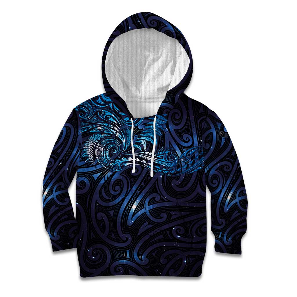 New Zealand New Year-Matariki Kid Hoodie Aotearoa Maori Tattoo Galaxy Sky LT03 Hoodie Multicolor - Polynesian Pride