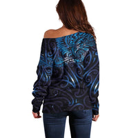 New Zealand New Year-Matariki Off Shoulder Sweater Aotearoa Maori Tattoo Galaxy Sky LT03 - Polynesian Pride