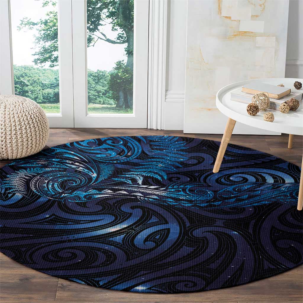 New Zealand New Year-Matariki Round Carpet Aotearoa Maori Tattoo Galaxy Sky LT03 - Polynesian Pride