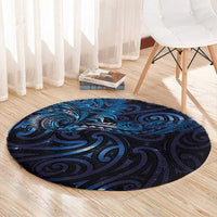 New Zealand New Year-Matariki Round Carpet Aotearoa Maori Tattoo Galaxy Sky LT03 - Polynesian Pride