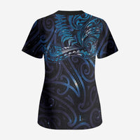 New Zealand New Year-Matariki Scrub Top Aotearoa Maori Tattoo Galaxy Sky LT03 - Polynesian Pride