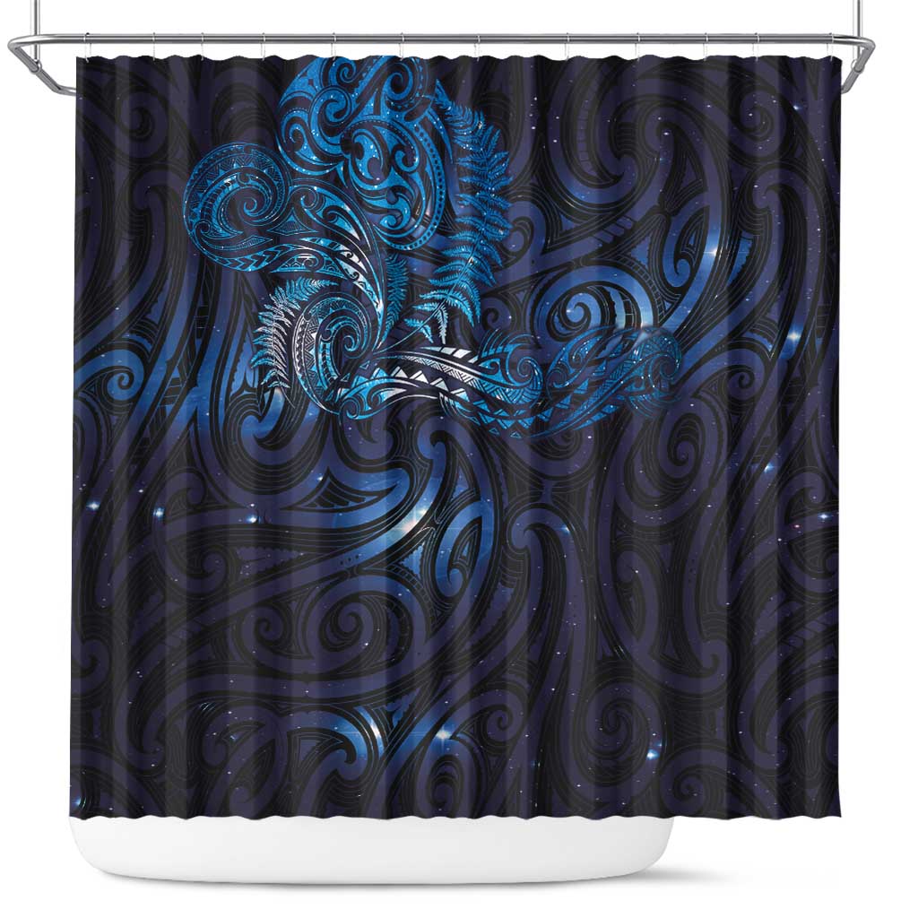 New Zealand New Year-Matariki Shower Curtain Aotearoa Maori Tattoo Galaxy Sky LT03 Multicolor - Polynesian Pride