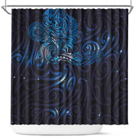 New Zealand New Year-Matariki Shower Curtain Aotearoa Maori Tattoo Galaxy Sky LT03 Multicolor - Polynesian Pride