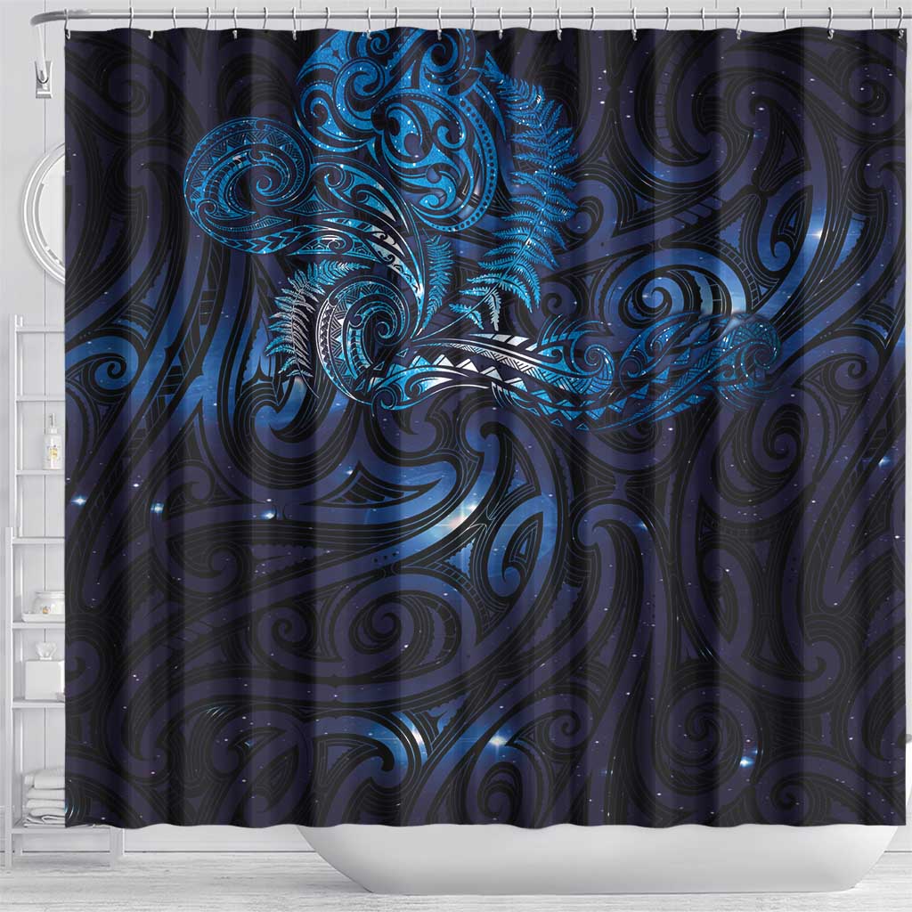 New Zealand New Year-Matariki Shower Curtain Aotearoa Maori Tattoo Galaxy Sky LT03 - Polynesian Pride