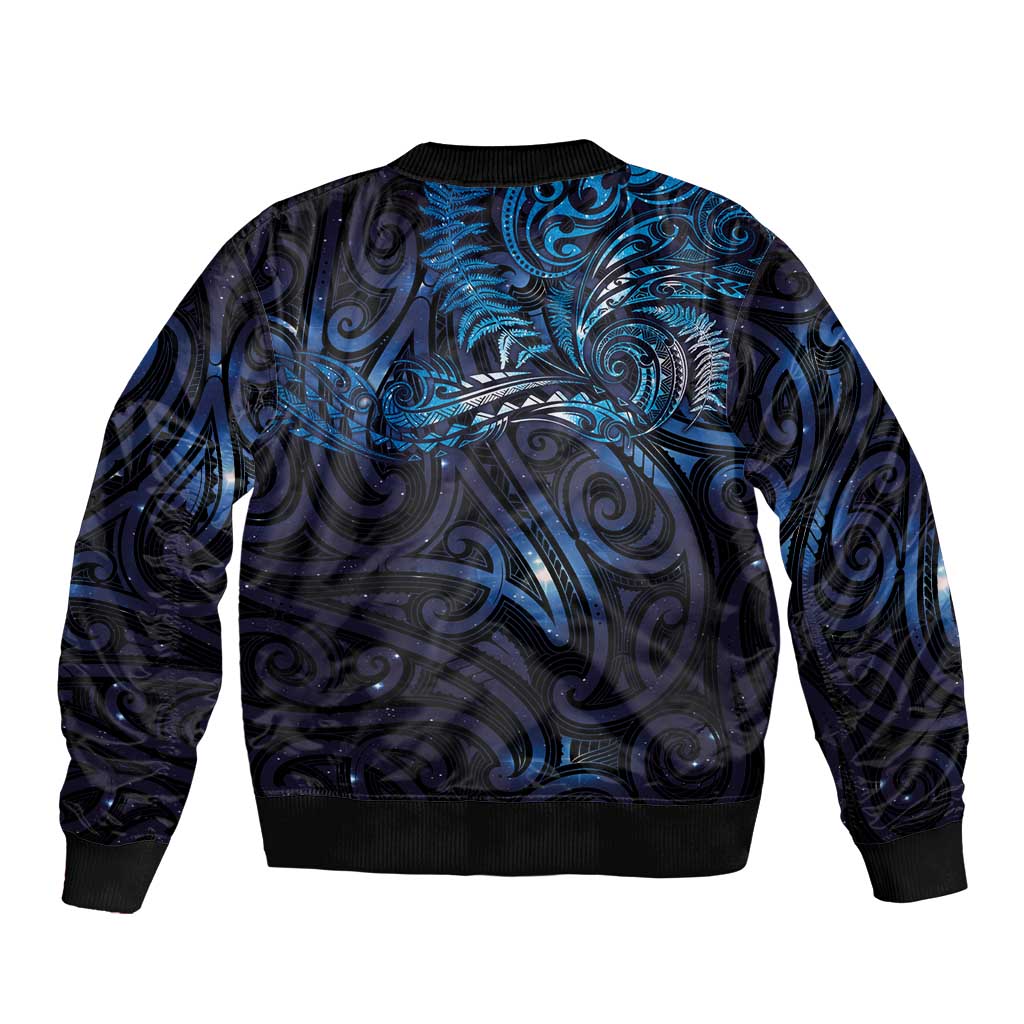 New Zealand New Year-Matariki Sleeve Zip Bomber Jacket Aotearoa Maori Tattoo Galaxy Sky LT03 - Polynesian Pride