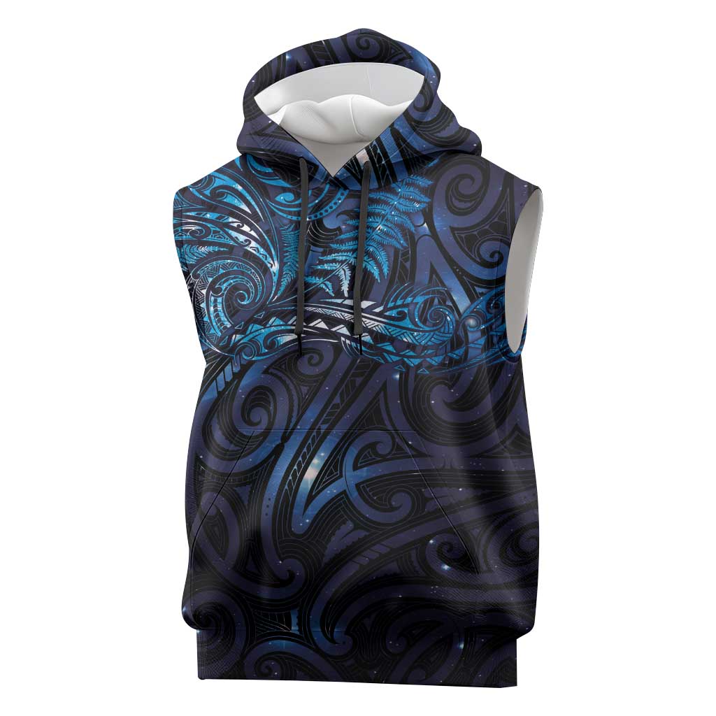 New Zealand New Year-Matariki Sleeveless Hoodie Aotearoa Maori Tattoo Galaxy Sky LT03 Multicolor - Polynesian Pride