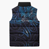 New Zealand New Year-Matariki Sleeveless Puffer Jacket Aotearoa Maori Tattoo Galaxy Sky LT03 - Polynesian Pride