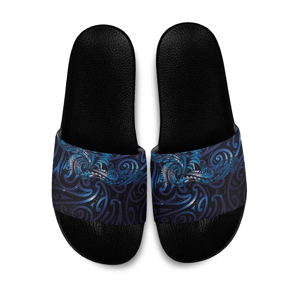 New Zealand New Year-Matariki Slide Sandals Aotearoa Maori Tattoo Galaxy Sky LT03 Multicolor - Polynesian Pride