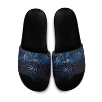 New Zealand New Year-Matariki Slide Sandals Aotearoa Maori Tattoo Galaxy Sky LT03 Multicolor - Polynesian Pride