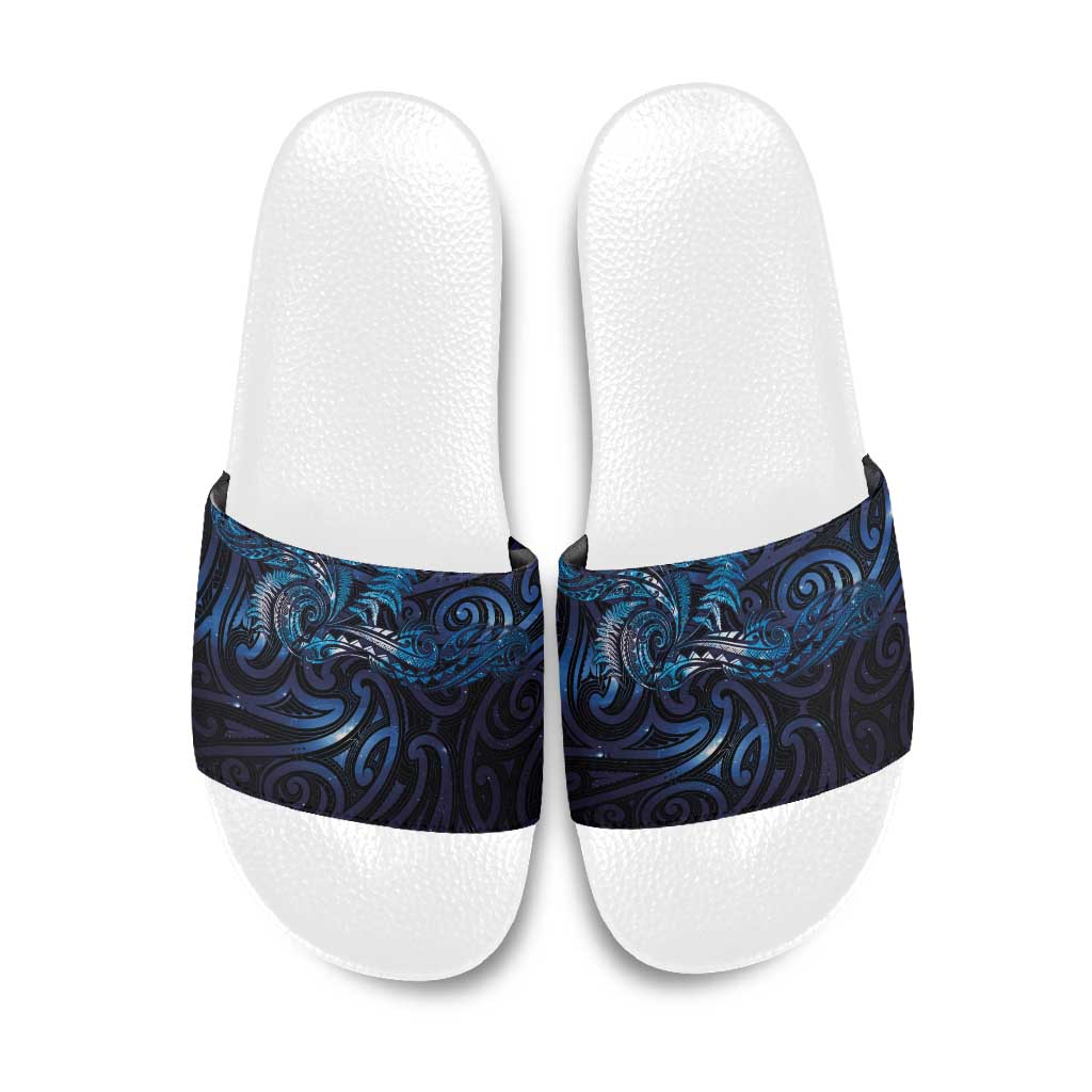 New Zealand New Year-Matariki Slide Sandals Aotearoa Maori Tattoo Galaxy Sky LT03 Multicolor - Polynesian Pride