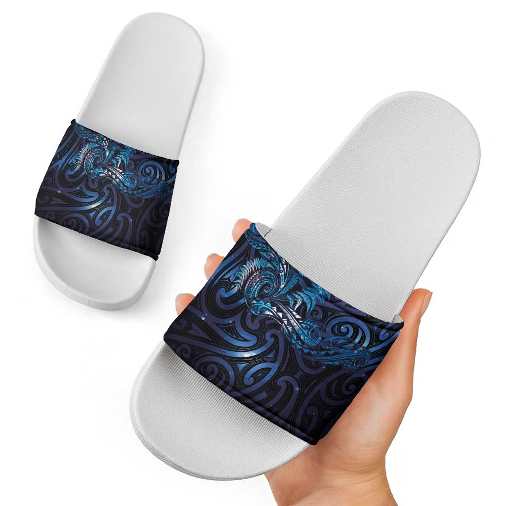 New Zealand New Year-Matariki Slide Sandals Aotearoa Maori Tattoo Galaxy Sky LT03 - Polynesian Pride