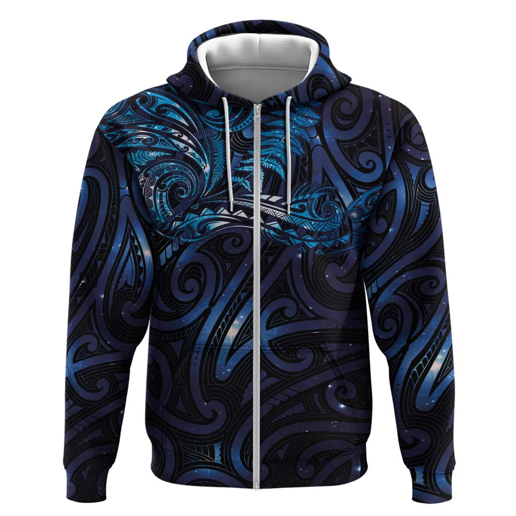 New Zealand New Year-Matariki Zip Hoodie Aotearoa Maori Tattoo Galaxy Sky LT03 Zip Hoodie Multicolor - Polynesian Pride