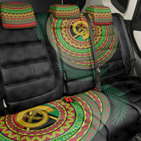 Vanuatu Tribal Tattoo with Namele Leaves Back Car Seat Cover