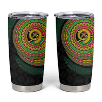 Vanuatu Tribal Tattoo with Namele Leaves Tumbler Cup