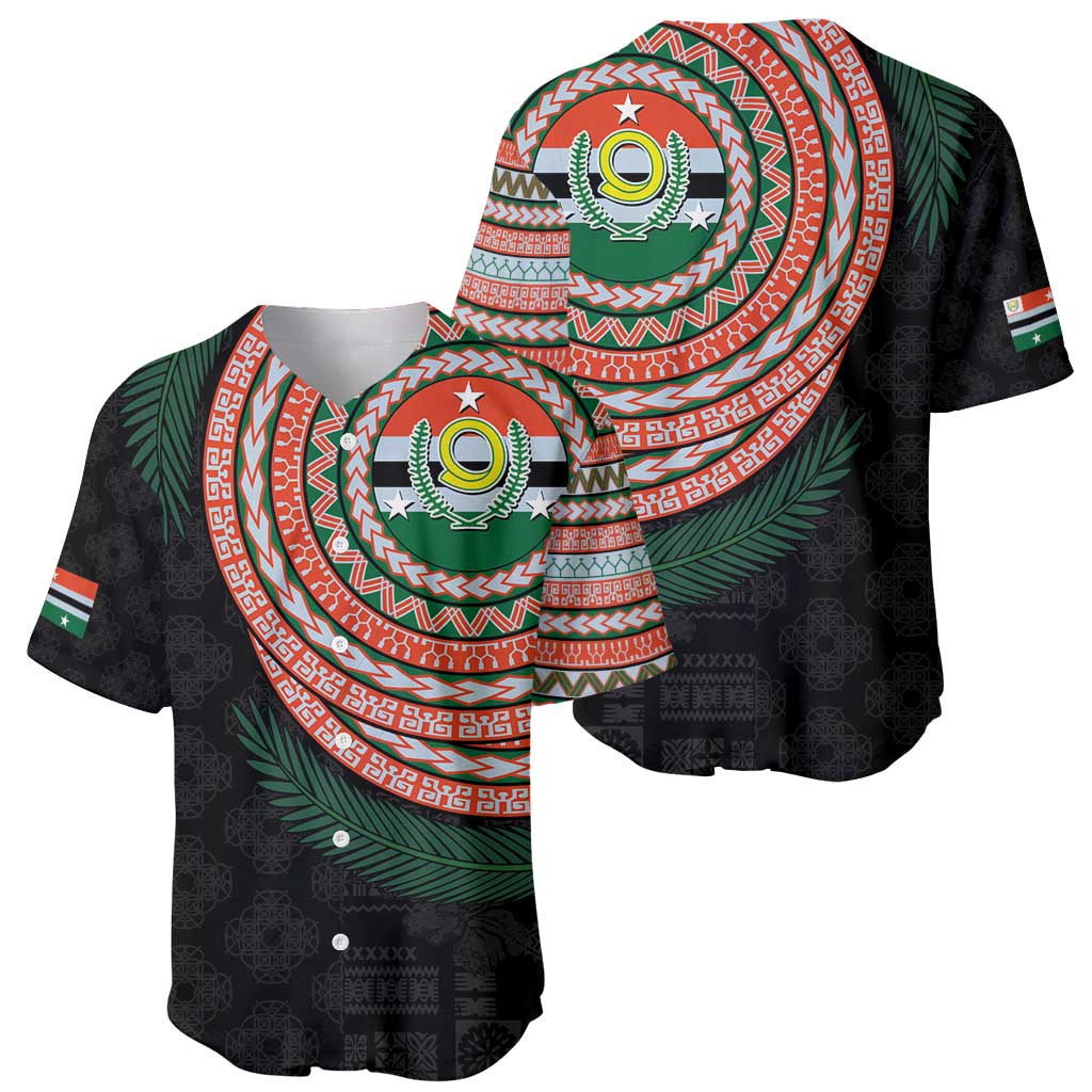 Penama Tribal Tattoo with Namele Leaves Baseball Jersey