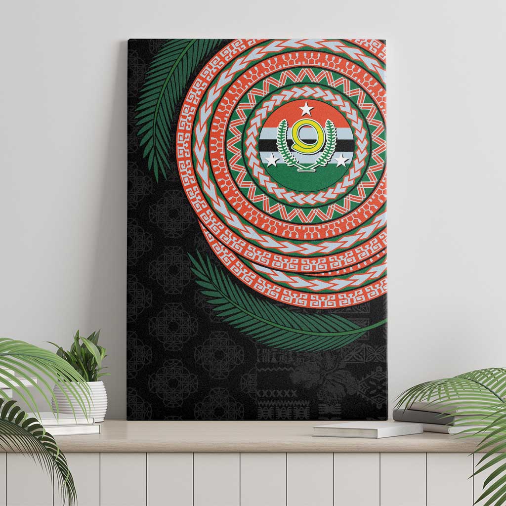 Penama Tribal Tattoo with Namele Leaves Canvas Wall Art LT03 - Polynesian Pride