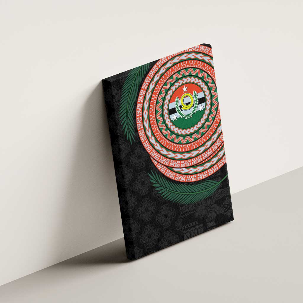 Penama Tribal Tattoo with Namele Leaves Canvas Wall Art LT03 - Polynesian Pride