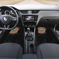 Penama Tribal Tattoo with Namele Leaves Car Mats LT03 Set 2pcs - Front Black - Polynesian Pride