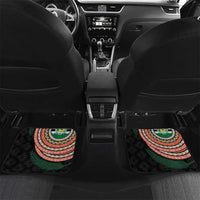 Penama Tribal Tattoo with Namele Leaves Car Mats LT03 Set 2pcs - Back Black - Polynesian Pride
