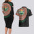 Penama Tribal Tattoo with Namele Leaves Couples Matching Long Sleeve Bodycon Dress and Hawaiian Shirt