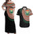 Penama Tribal Tattoo with Namele Leaves Couples Matching Off Shoulder Maxi Dress and Hawaiian Shirt