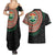 Penama Tribal Tattoo with Namele Leaves Couples Matching Summer Maxi Dress and Hawaiian Shirt