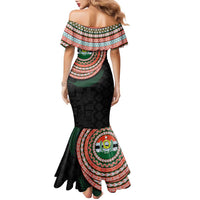 Penama Tribal Tattoo with Namele Leaves Family Matching Mermaid Dress and Hawaiian Shirt