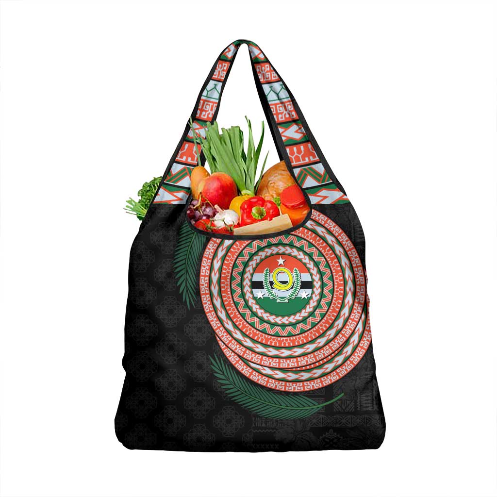 Penama Tribal Tattoo with Namele Leaves Grocery Bag LT03 1-pack One Size Black - Polynesian Pride