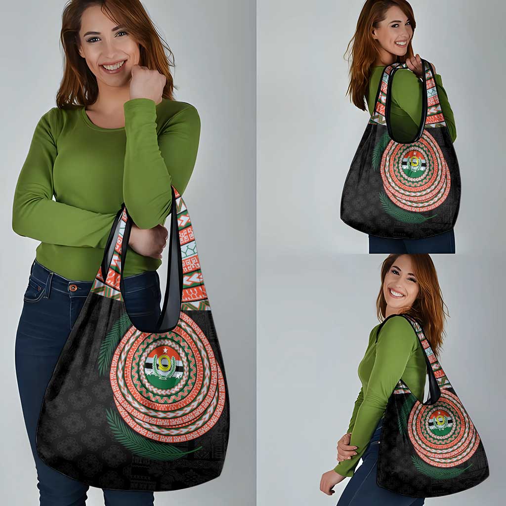 Penama Tribal Tattoo with Namele Leaves Grocery Bag LT03 - Polynesian Pride