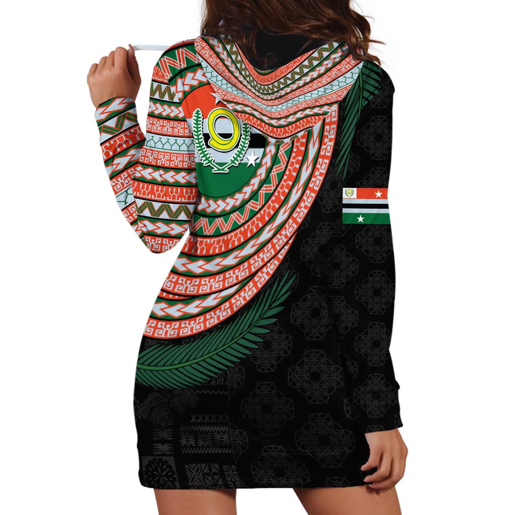 Penama Tribal Tattoo with Namele Leaves Hoodie Dress