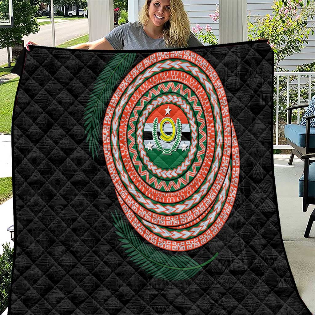 Penama Tribal Tattoo with Namele Leaves Quilt