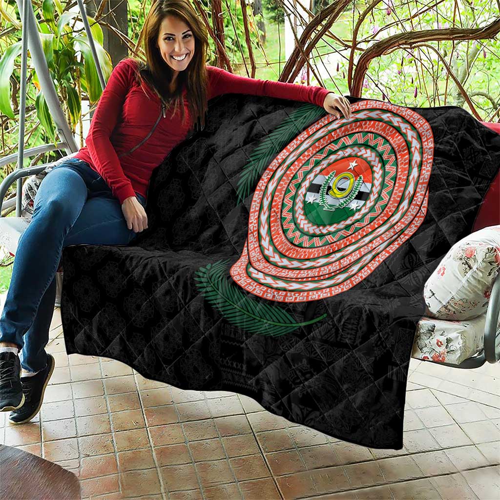 Penama Tribal Tattoo with Namele Leaves Quilt