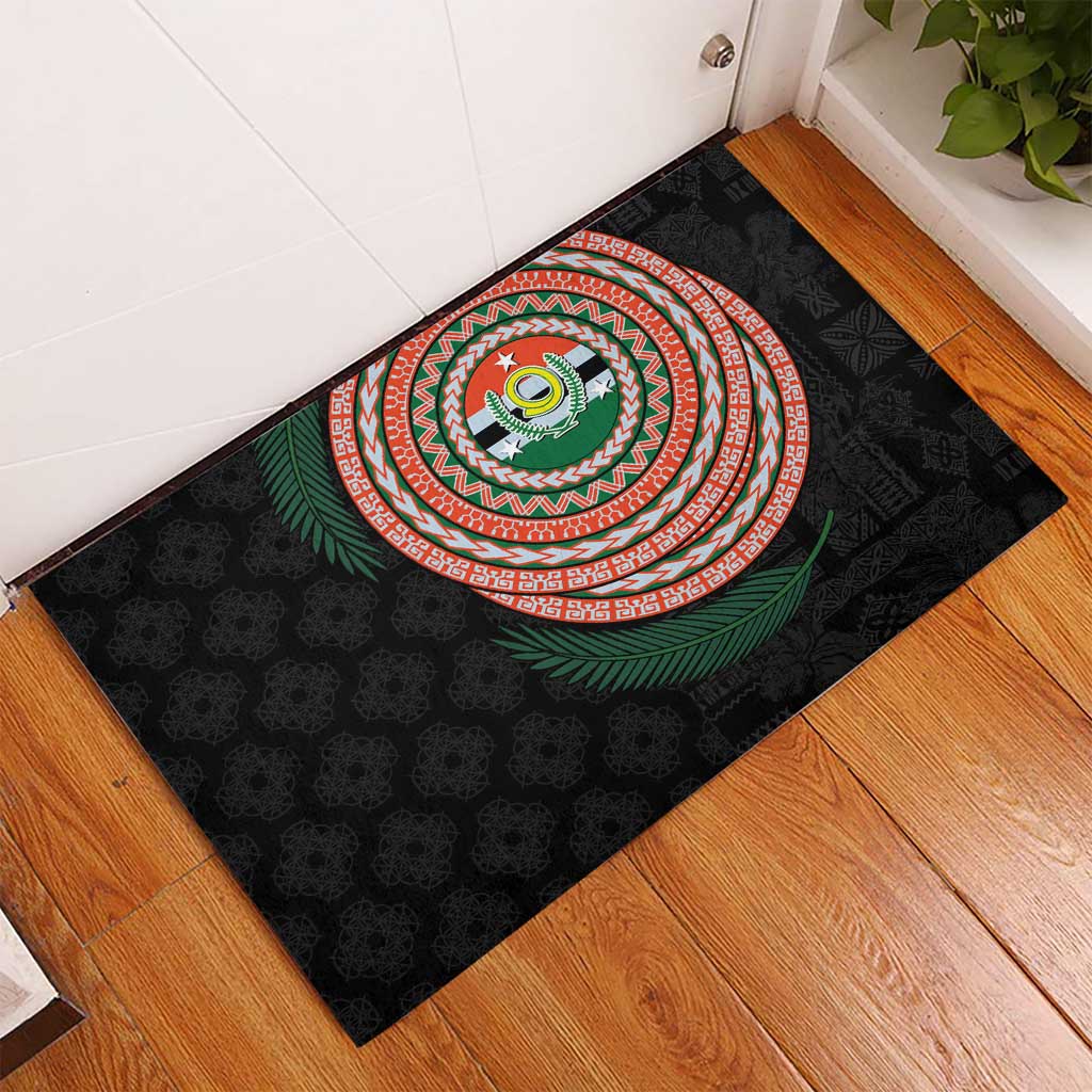 Penama Tribal Tattoo with Namele Leaves Rubber Doormat LT03 - Polynesian Pride