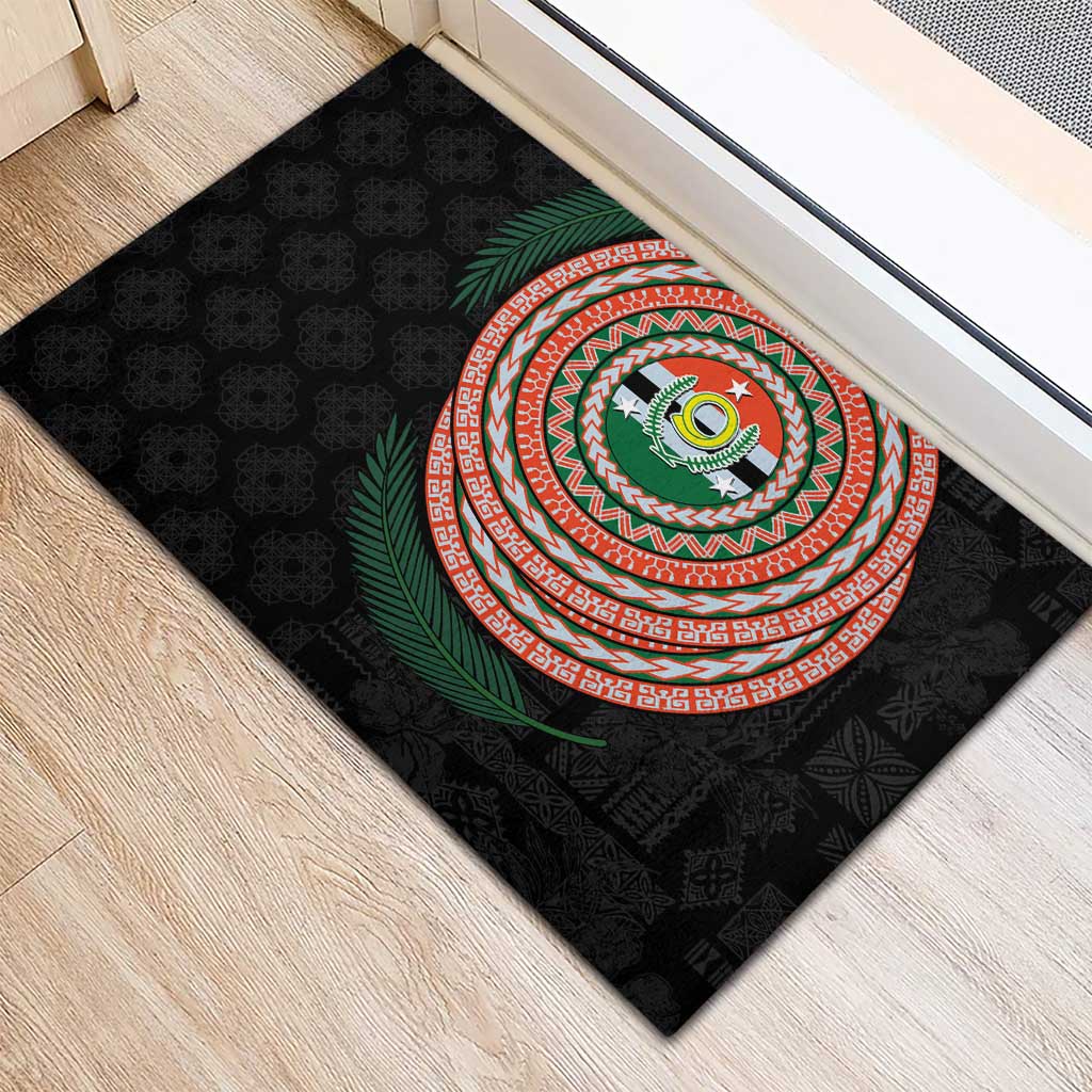 Penama Tribal Tattoo with Namele Leaves Rubber Doormat LT03 - Polynesian Pride