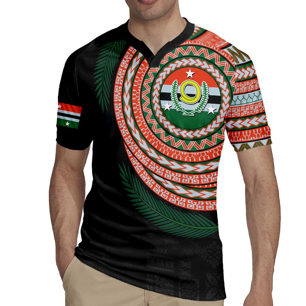 Penama Tribal Tattoo with Namele Leaves Rugby Jersey