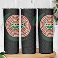 Penama Tribal Tattoo with Namele Leaves Skinny Tumbler LT03 - Polynesian Pride