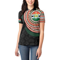 Penama Tribal Tattoo with Namele Leaves Women Polo Shirt