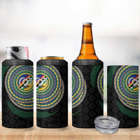 Torba Tribal Tattoo with Namele Leaves 4 in 1 Can Cooler Tumbler LT03 - Polynesian Pride