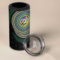 Torba Tribal Tattoo with Namele Leaves 4 in 1 Can Cooler Tumbler LT03 - Polynesian Pride