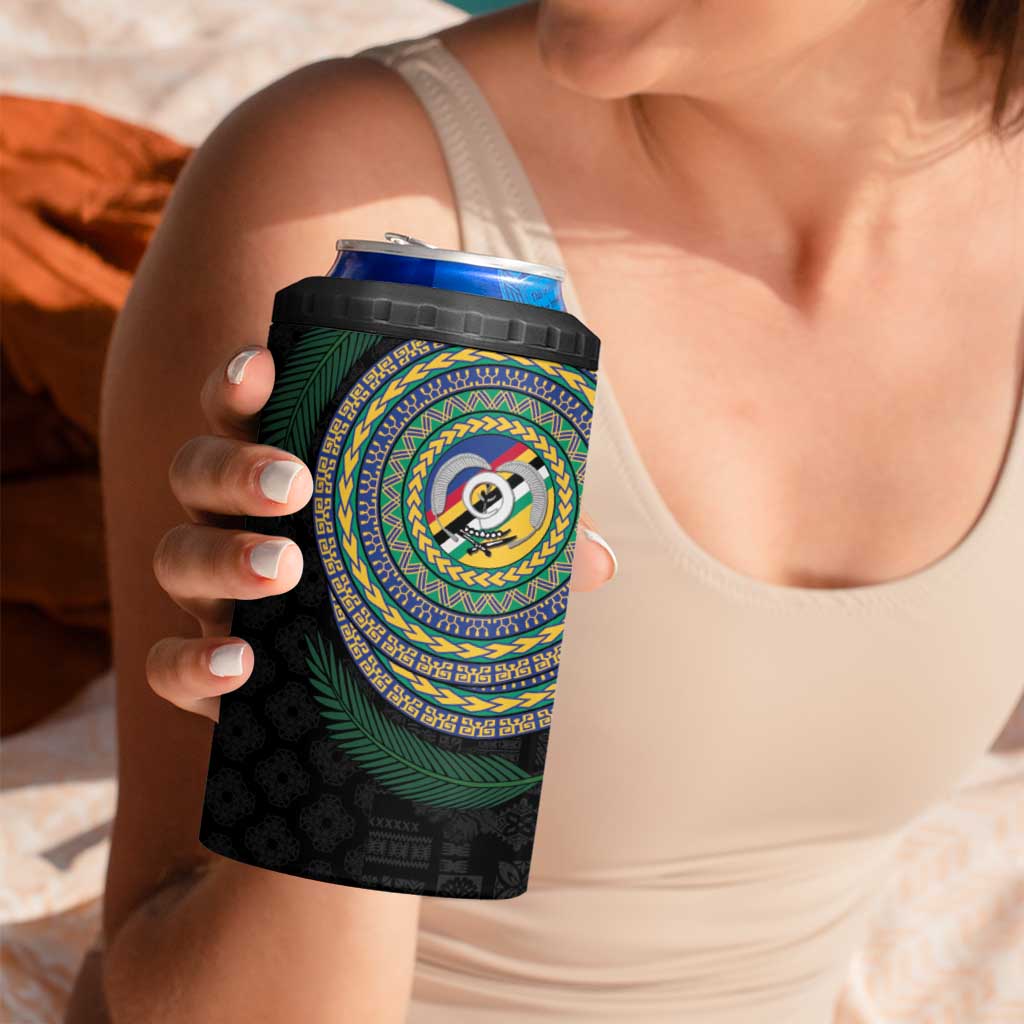 Torba Tribal Tattoo with Namele Leaves 4 in 1 Can Cooler Tumbler LT03 - Polynesian Pride