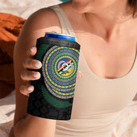 Torba Tribal Tattoo with Namele Leaves 4 in 1 Can Cooler Tumbler LT03 - Polynesian Pride