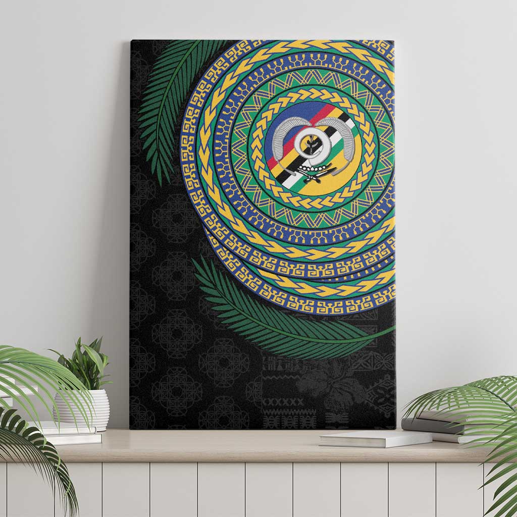 Torba Tribal Tattoo with Namele Leaves Canvas Wall Art LT03 - Polynesian Pride