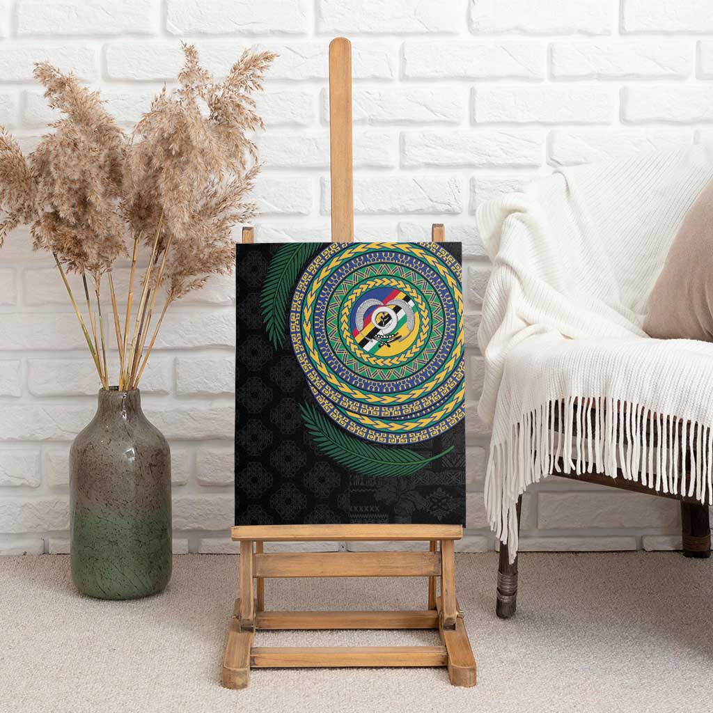 Torba Tribal Tattoo with Namele Leaves Canvas Wall Art LT03 - Polynesian Pride